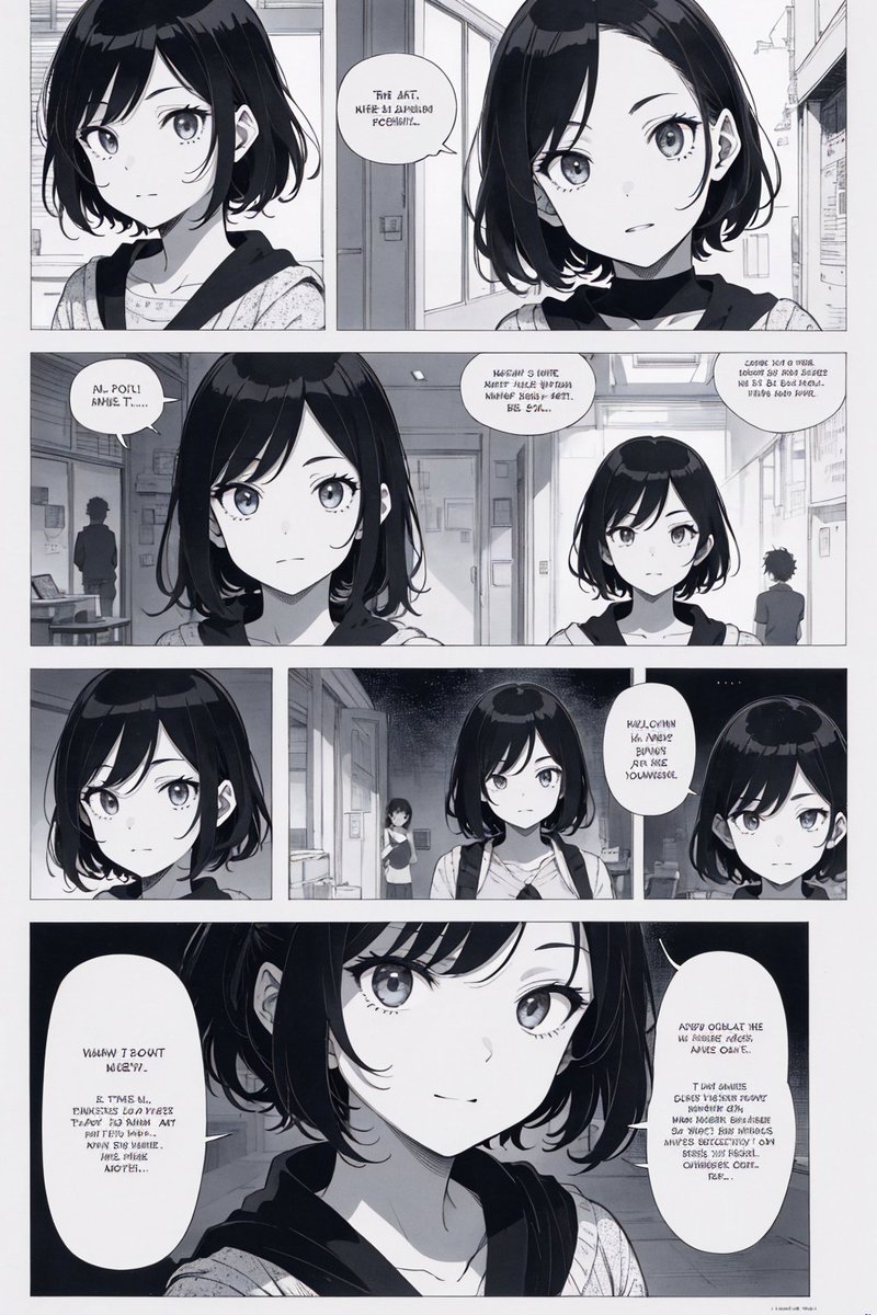 コマ◎おまとめ割あります様☆オーダーページ☆ コマ割りとフキダシのプロンプトを併せて。 どうしても、アメコミ風