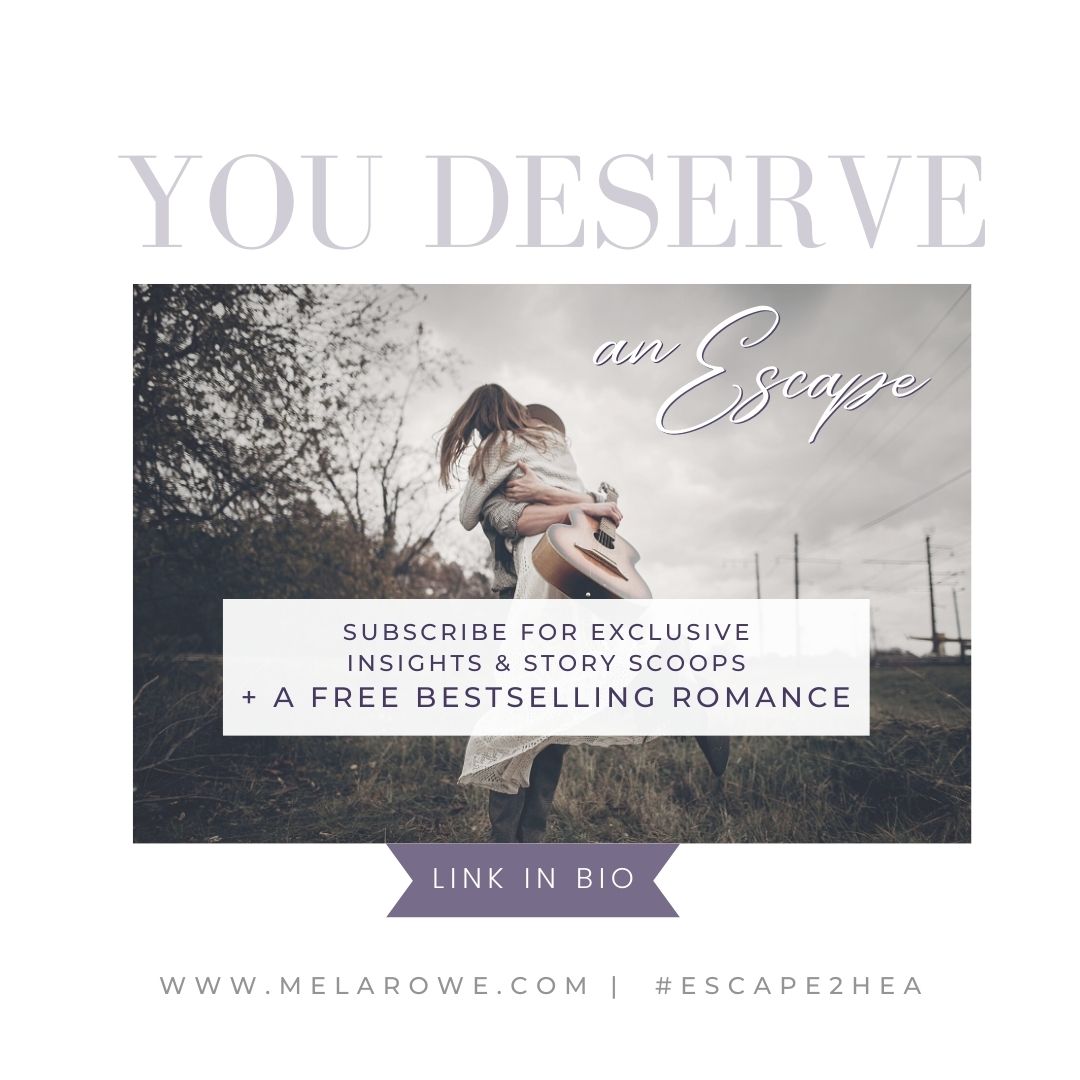 Escape into some feel-good romance with a FREE Bestselling story to see if you suit my writing style.

💕Tap here>> melarowe.com/newsletter/

#readromance #RomanceReaders