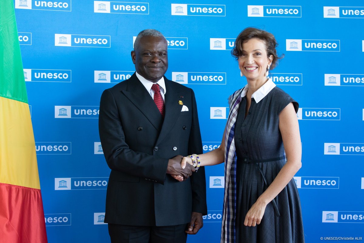 AAzoulay's tweet image. En juillet, le Festival Panafricain de Musique fera son grand retour à #Brazzaville. Nous avons présenté la programmation avec @MakossoAnatole. L’@UNESCO est fière de soutenir le #FESPAM qui mettra cette année à l’honneur la rumba congolaise, patrimoine immatériel de l&apos;humanité.