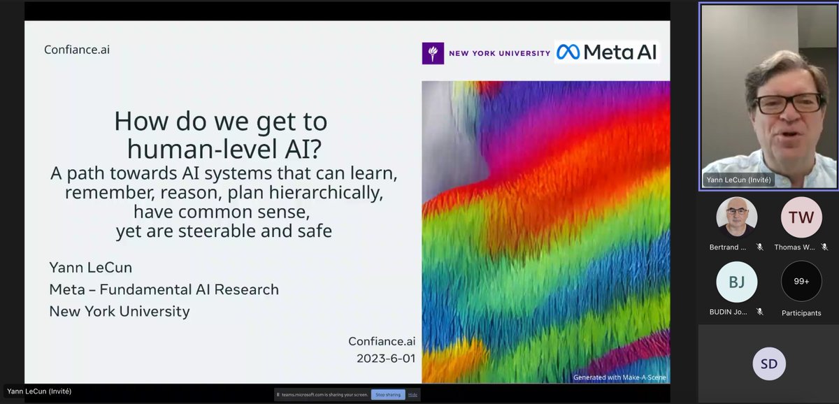 [Évènement 🗓] <a href="/ylecun/">Yann LeCun</a> nous fait l'honneur d'animer un webinaire sur le thème "From Machine Learning to Autonomous Intelligence". 

Cet événement est organisé en collaboration avec le programme <a href="/ConfianceAI/">Confiance AI</a> et le cycle Seminar@SystemX