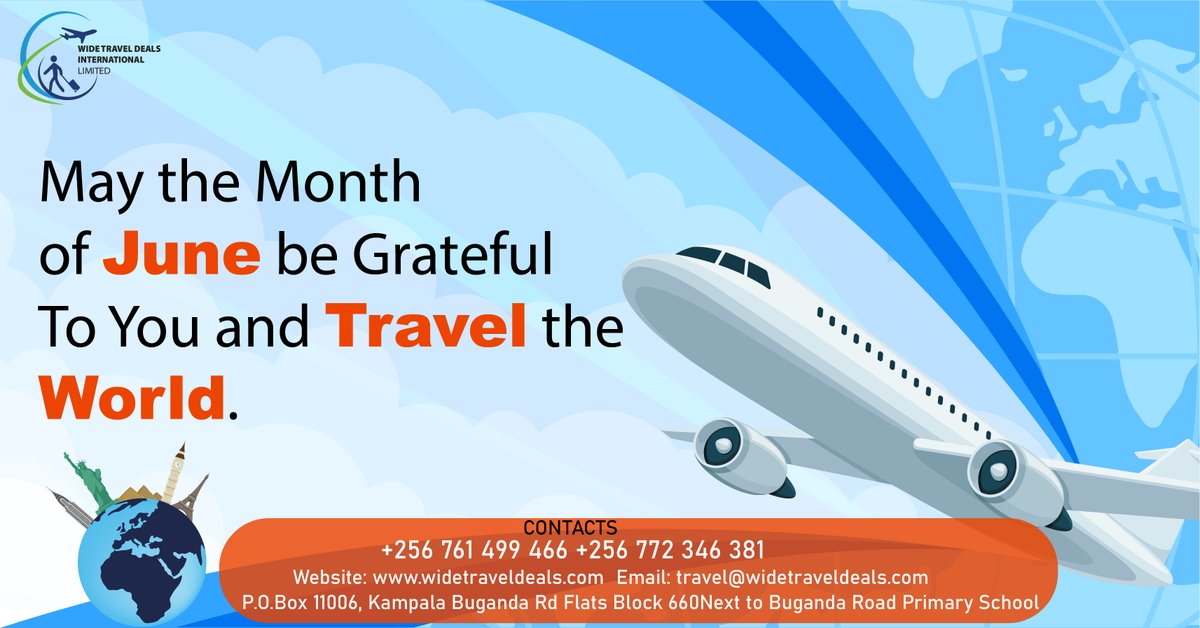 Enjoy the month of #June with #Travel blessings. Explore the World With us. #ExploreUganda #TravelVlogger