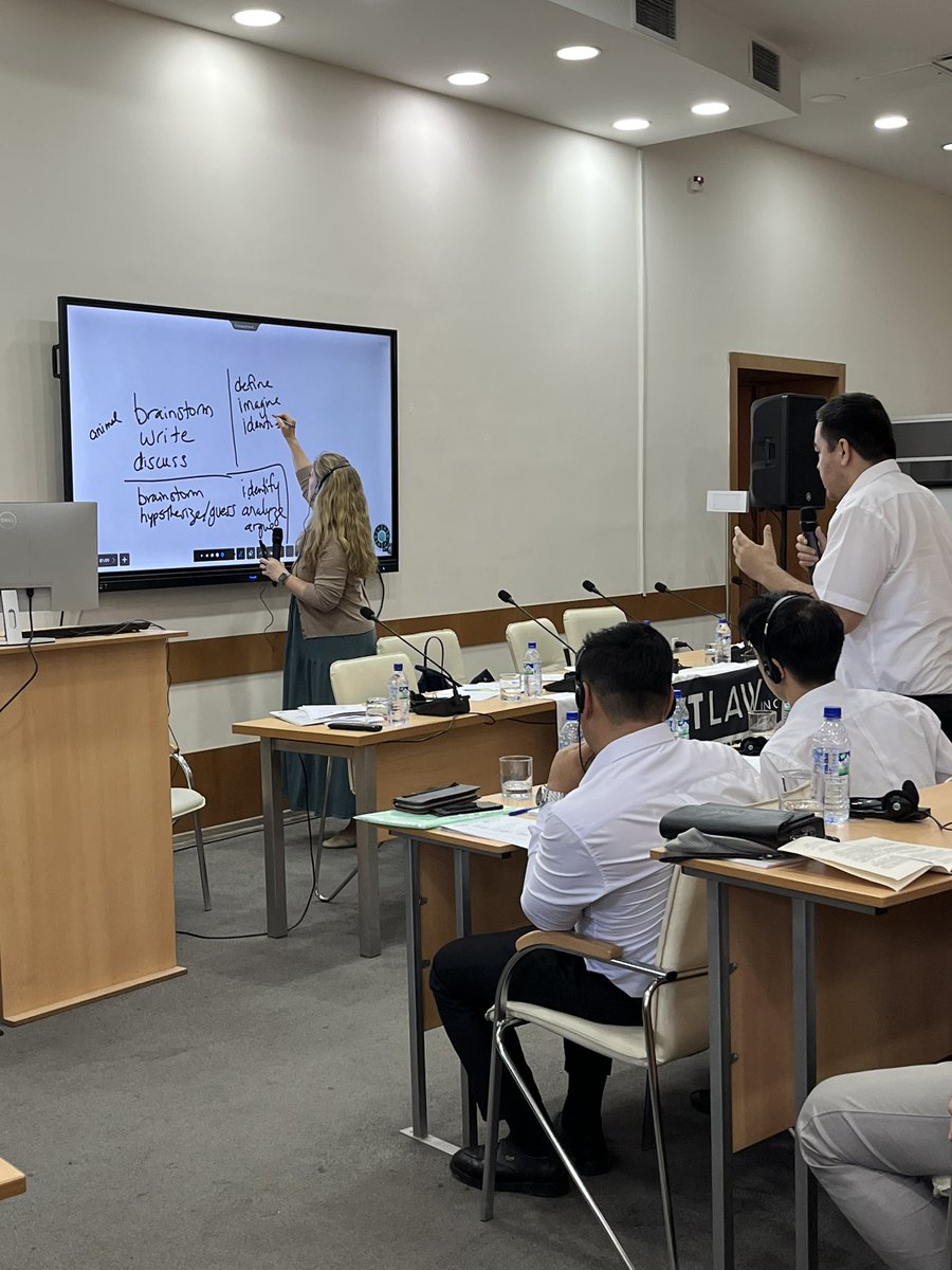 kschmerm's tweet photo. Days 1 &amp; 2 of Uzbekistan @StreetLawInc  Academy convening 16 law schools &amp; legal technical schools to discuss public legal education best practices https://t.co/WpCSMFsbEa