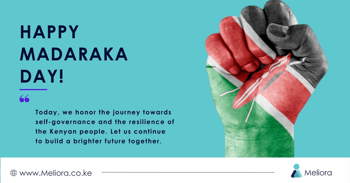 MelioraKE's tweet photo. Today we join our fellow Kenyans in celebrating the spirit of freedom, unity, and progress as we mark #MadarakaDay. We honor the journey towards self-governance and the resilience of the Kenyan people. Let us continue to build a brighter future together.

#Kenya #MadarakaDay" https://t.co/gQTWb8hvcI