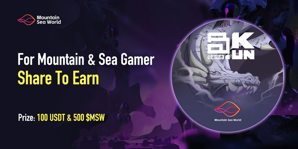 🥂Celebrating the launch of #Game Land & First game #KUN. 'Share to #Earn ' event for Early supporters.

✅Complete the simple task to win Exclusive #GalxeOAT, $MSW and #USDT!

👉Participate now: galxe.com/MountainSeaWor…

💡Tip: Ordinary mode can be played once a day for free.
