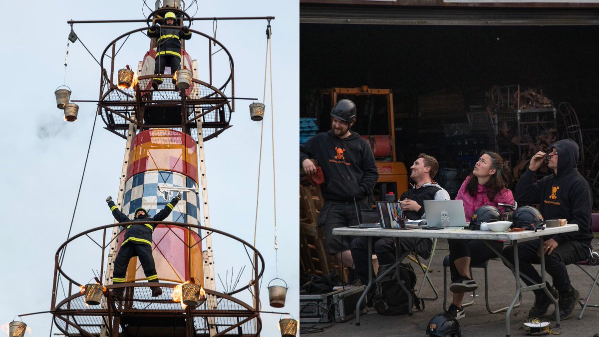 The Tower of Light was recently erected as rehearsals got underway with director Carrie English working with performers Fran Widdowson, Joe Fleming &amp; Fionnuala Dorrity.

#TheTowerofLight, one of our most-loved shows, will be heading to <a href="/TallShipsHpool/">Tall Ships Races Hartlepool 2023</a> this Friday 7 July.
