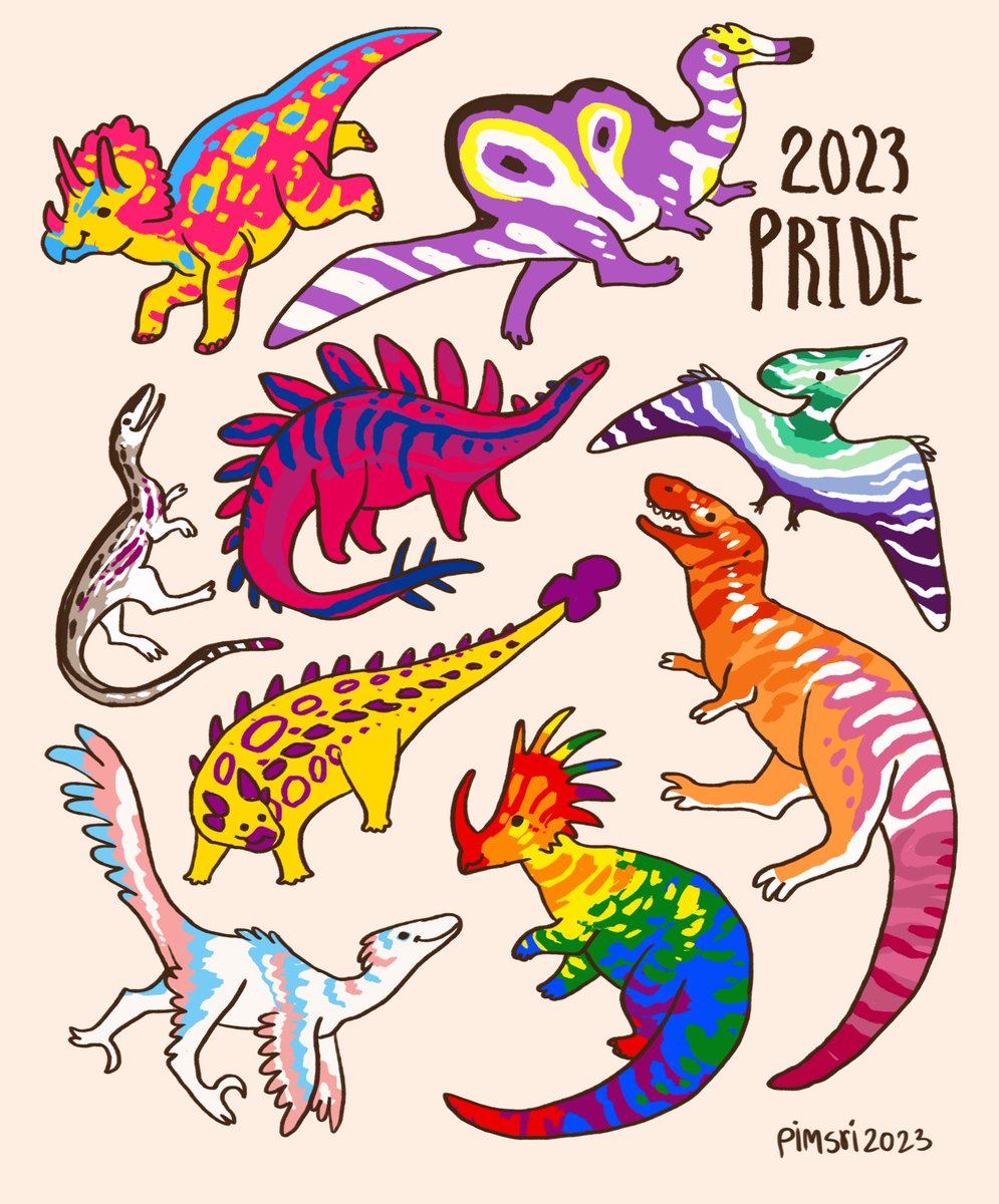 I heard it's #PrideMonth but also #Jurassicjune and #DinosaurMonth too, so that's extra cool 🏳️‍🌈❤️