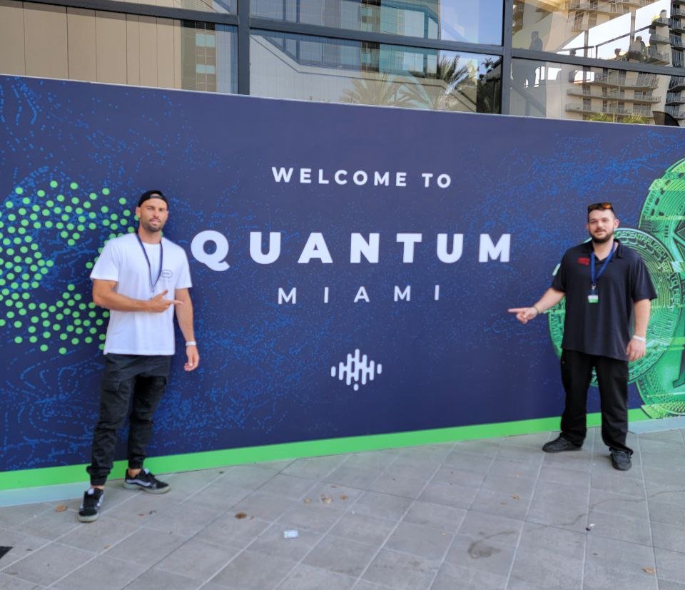 GM Everyone!! Hope your coffee is strong to get you through your Thursday! ☕

#ThrowBackThursday to co-founder Shaun and Kyle from @UndeadBlocks at Quantum Miami!

#GM #Gaming #P2E #IRL #Web3 #Crypto #Tech #NFTs #NFT