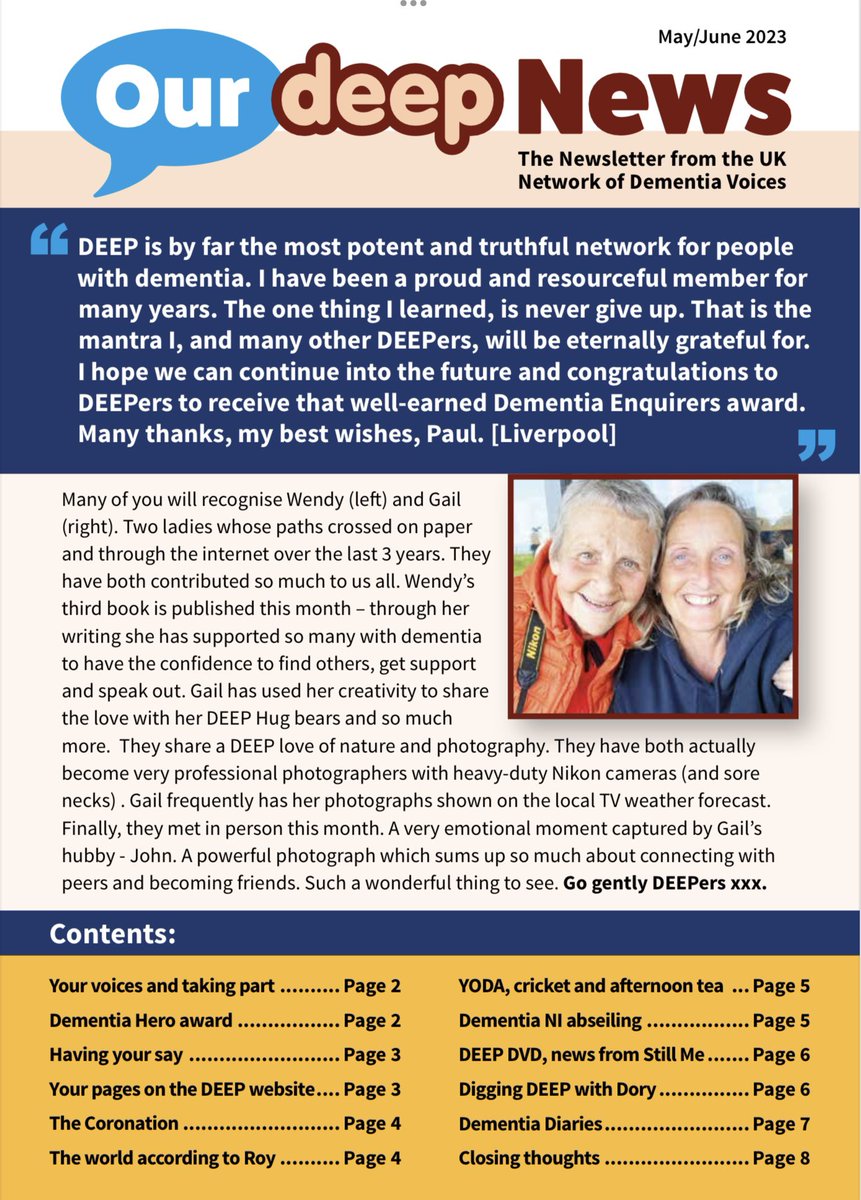 A sneak preview of the May/June edition of Our DEEP News…
Some familiar friends meet up for the first time ….