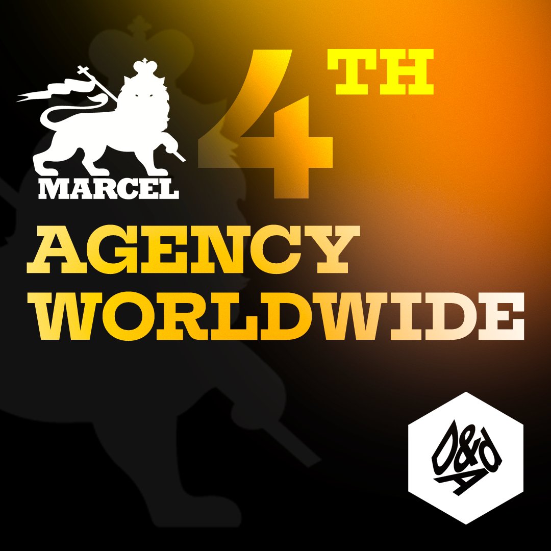 🔥 OMG. 4ème agence mondiale aux <a href="/dandad/">D&AD</a> Awards 🌍🏆 Immense bravo à toute l'agence pour la reconnaissance de son audace ✏️ Keep shining Marcel✨ dandad.org/rankings/?rank…