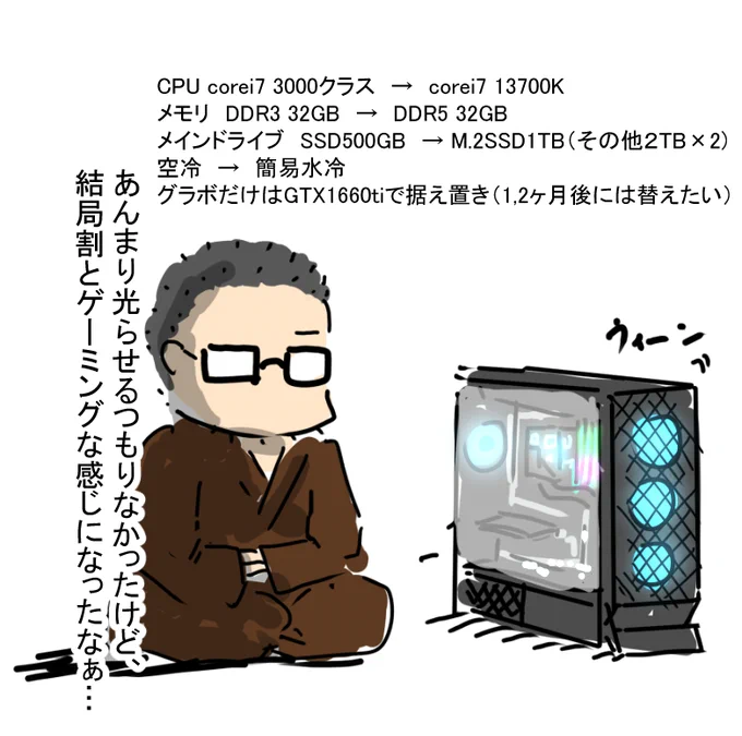 ほぼ10年ぶりに一から組んだ新PC、今日から運用開始 先代同様長い付き合いになりますように