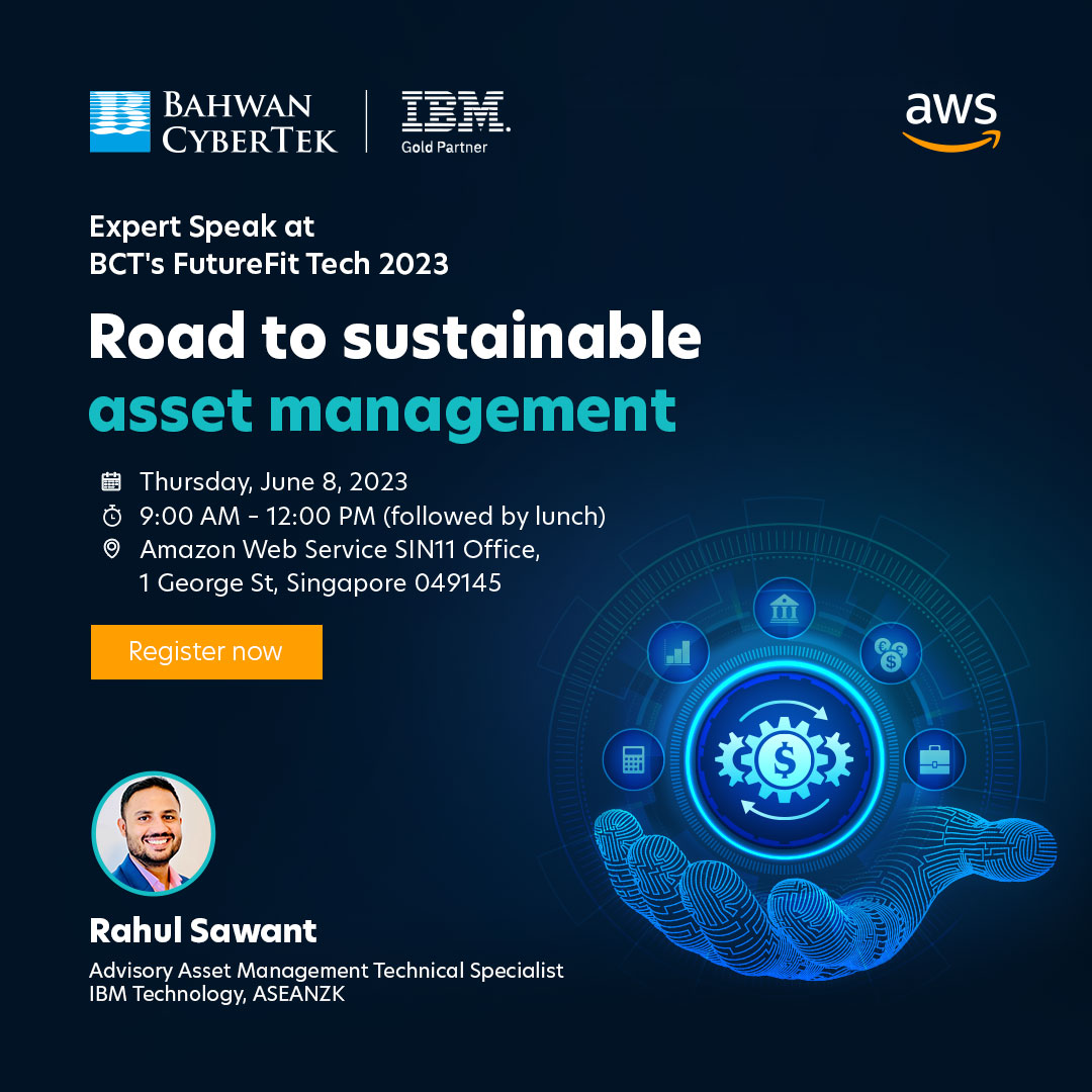👋 Meet Sustainability and EAM expert Rahul Sawant at BCT’s FutureFit Tech 2023

BCT’s FutureFit Tech is an opportunity to listen to insights from industry leaders at BCT, AWS and IBM Maximo on #EAM trends. [1/3]