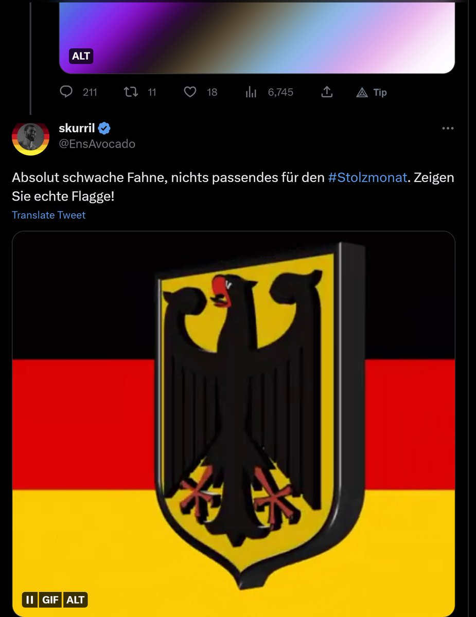 AkkadSecretary's tweet image. Germans are celebrating pride month by responding to any rainbows with the national flag.

Interesting tactic

#Stolzmonat
