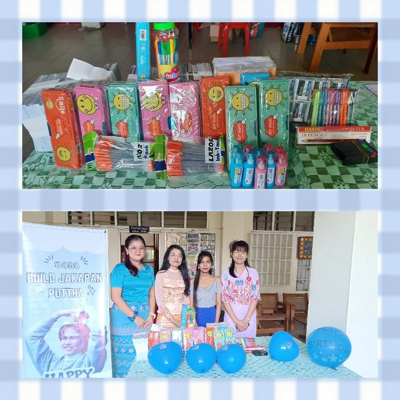 BuildTrend_MM's tweet photo. Donation Project for Build's 29th Birthday ☆ 

Today We, Myanmar Fans donated Breakfast and Stationeries to 250 children, students + teachers
At Mary Chapman of the Deaf School in Myanmar.

Good luck bui🍀@JakeB4rever
Sar Du 🙏💙🫂
#BiuBirthdayGifts
#BuildJakapan
#Beyourluve https://t.co/MrWrmI2WjG