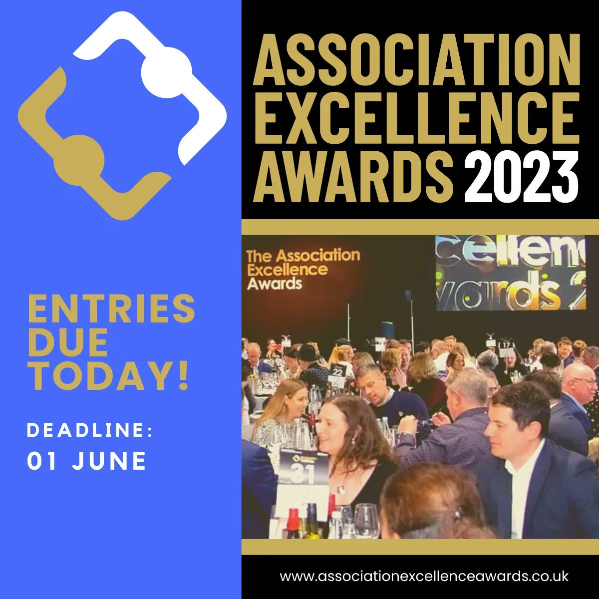 ⏳ The Association Excellence Awards - ENTRY DEADLINE  5PM TODAY⏳  
Saluting, celebrating and encouraging the vital work of associations, trade bodies, professional organisations and chartered institutes - Good Luck Everyone!
▶️ bit.ly/42M7DyP 
 #AssociationExcellence
