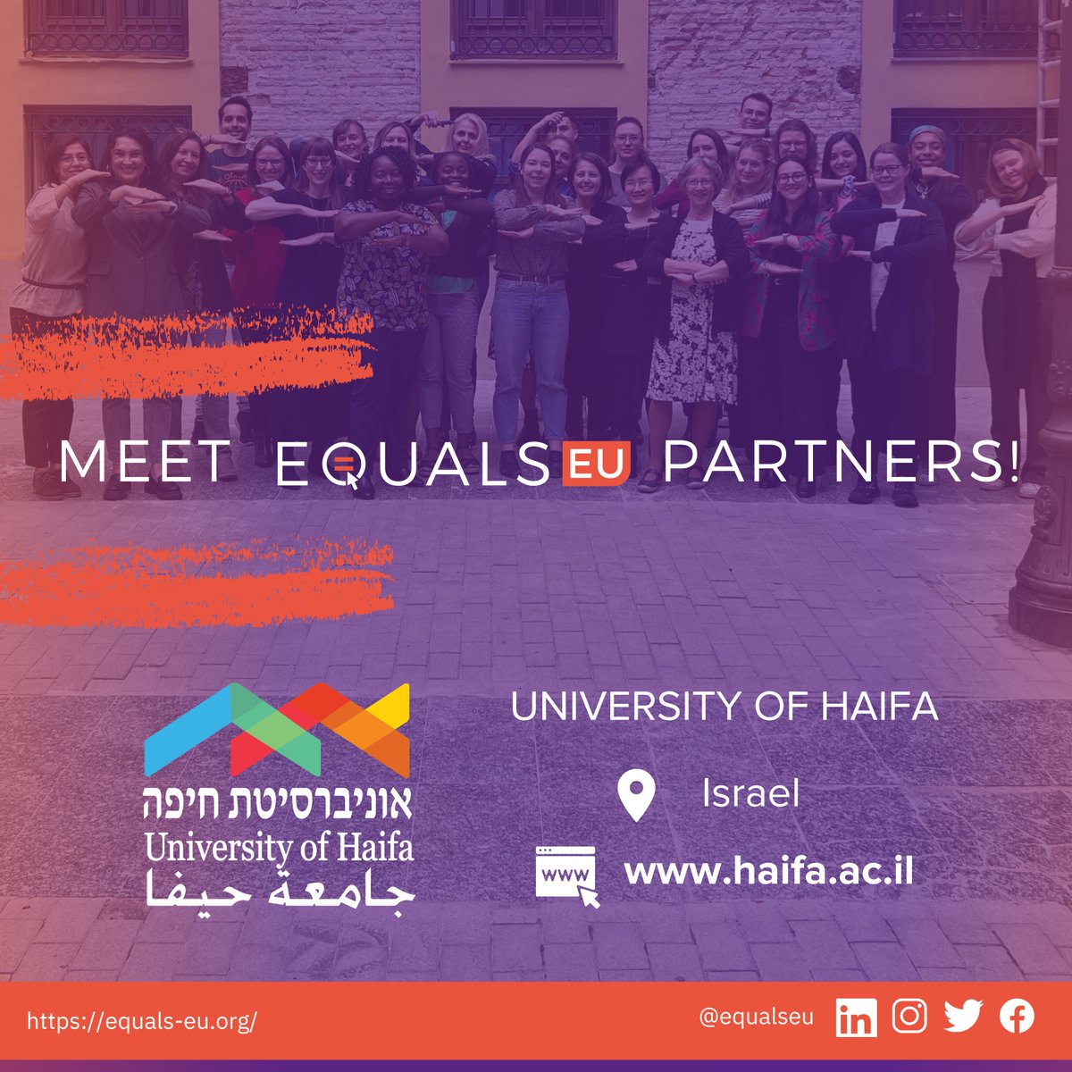 📣 Meet EQUALS-EU partners: University of Haifa contributes to #equalseu project as an academic institution with a distinct mission to foster academic excellence in an atmosphere of tolerance and multiculturalism. comm.hevra.haifa.ac.il/index.php/en/ @hevra_haifa @nehamalewis