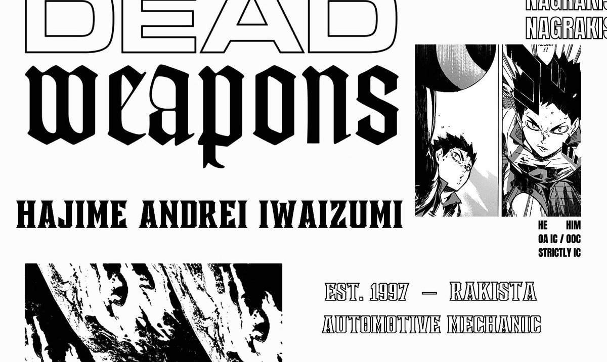 ⠀⠀⠀⠀⠀
             はじめ     ANDREI    IWAIZUMI
             tokyo’s automotive mechanic.
             not new to hqrp, like / retweet
             to be friends  &amp;  a possible dm.
⠀⠀⠀⠀⠀