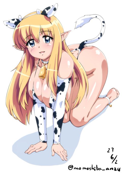 日付跨いだけども、牛乳の日だったようなので牛さんティファニアを描いた https://t.co/pwEAxLrTgi