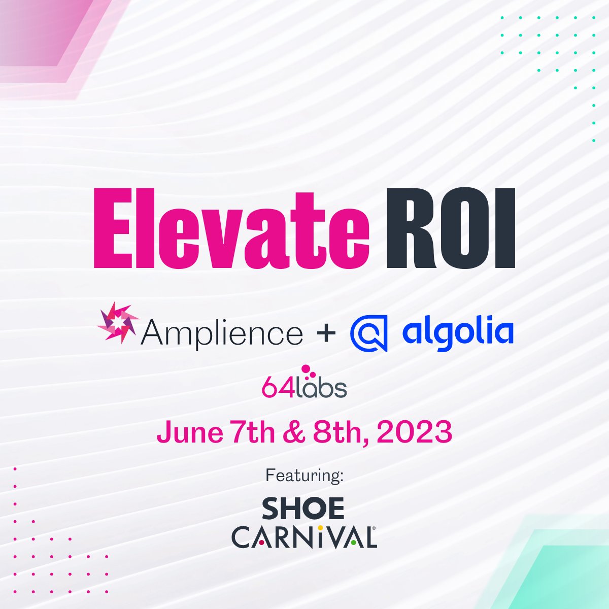 Amplience's tweet image. Work smarter, not harder and get to that ROI to support your business goals. Find out more at Elevate with @Amplience, @Algolia and @64labs where Courtney Grisham, Director, eCommerce at  @ShoeCarnival, will be telling their story.

hubs.ly/Q01RY6jm0

#composablestorefront