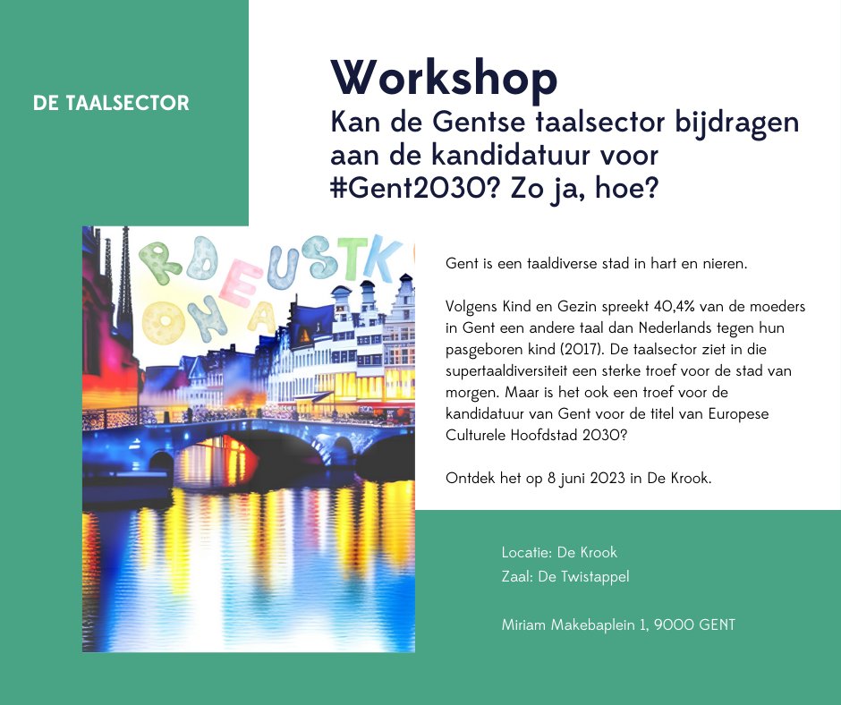 Getriggerd om te leren hoe meertaligheid cement voor de Gentse samenleving kan zijn én de 'sense of belonging' kan aanzwengelen waarrond <a href="/Stadgent/">Stad Gent</a> zijn kandidatuur voor #Gent2030 opbouwt?
