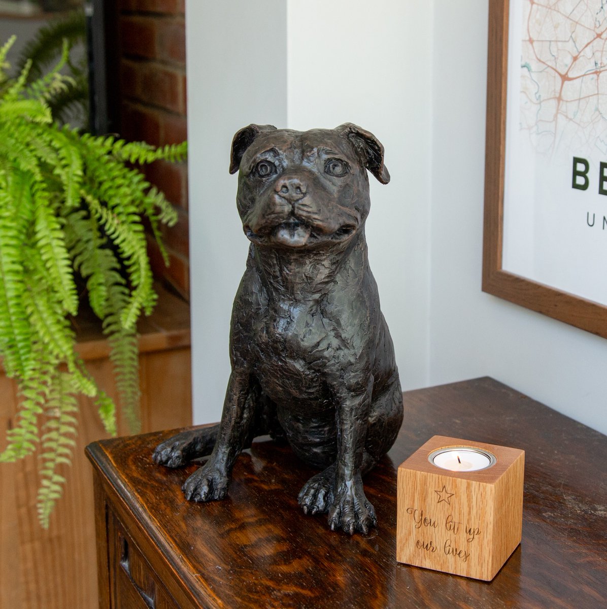 Crafted with care and attention to detail, our #StaffordshireBullTerrier #Urn serves as a beautiful resting place for your cherished #Staffie companion. Its elegant design reflects the joy and love they brought into your life.
Find out more at: petributes.co.uk/product/staffo…