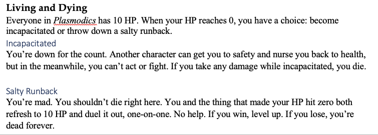 thanks to everyone who picked this up and said nice stuff. i can't wait for you to be reduced to zero hit-points and say "no fucken way" and then salty runback with whatever messed you up.