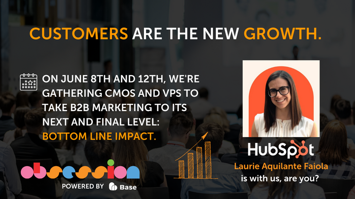 Base_CLG's tweet photo. Obsession CLG Tour will be hosting a select group of visionary B2B marketing leaders, who are passionate about #customermarketing and its pivotal role in driving sustainable growth - we'd like #B2B #CMO s and VPs to join. 
https://t.co/bgUgraq0dK
#customerledgrowth https://t.co/iCpMyNL1Af