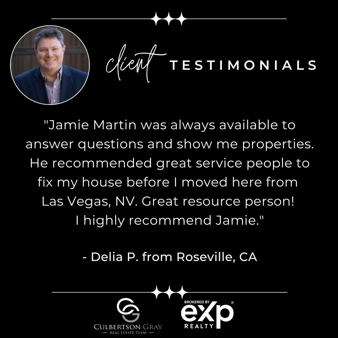 Thank you Delia on the 5 Star Review for Jamie Martin!

#culbertsonandgraygroup #culbertsonandgray #realtor #realestate #justsold #sold #review #zillowreview #fivestarreview #brokeredbyeXprealty #exprealtyproud #expproud #testimonial #thursdaytestimonial #testimonialthursdays