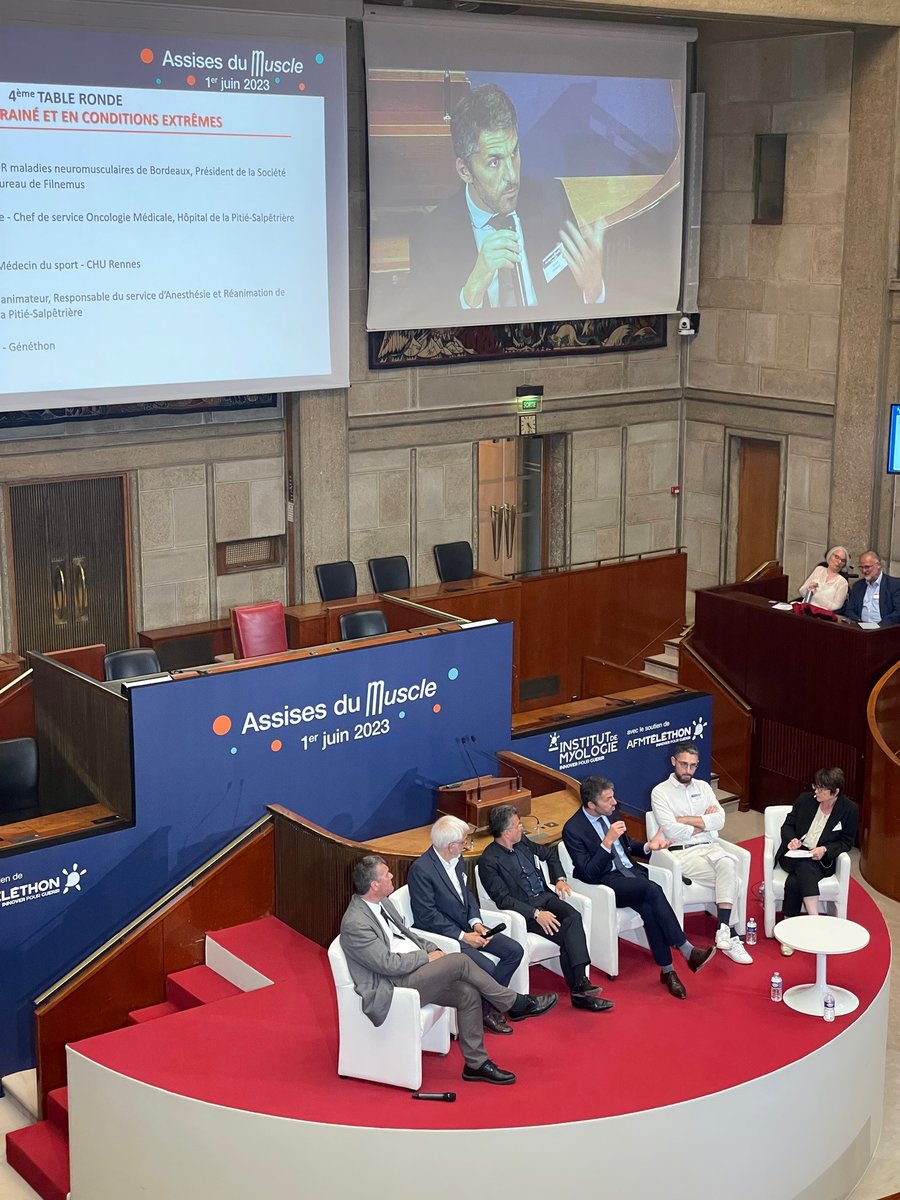 AfmPresse's tweet photo. #AssisesDuMuscle : "Une atteinte musculaire suite à un séjour en réanimation est extrêmement fréquente. Plus de 50% des patients sous ventilation artificielle plus de 7 jours vont développer une atteinte musculaire. " Dr @AdrienBougle, anesthésiste-réanimateur @HopPitieSalpe https://t.co/eVttUcGaDj