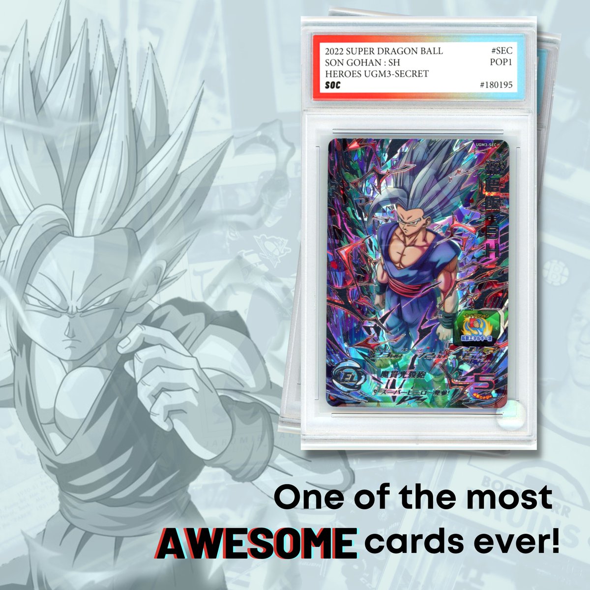 special1cards's tweet image. It's our opinion, but I bet you agree too! 🤩

#specialonecards #tradingcards #gradingcards #dragonball #dragonballcards #dragonballcommunity #dragonballfans #songohan #songohanbeast