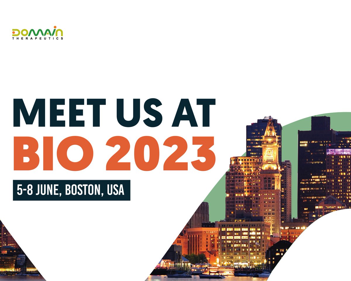 June 5-8 I <a href="/DOMAINtx/">Domain Therapeutics</a> team will attend <a href="/BIOConvention/">BIO Convention</a> 2023 in Boston. Reach out to learn more about our pipeline of best-in-class &amp; first-in-class #GPCR-targeting assets in #immunooncology.

#BIO2023 #DrugDevelopment #DrugDesign #PrecisionMedicine #Biotech
