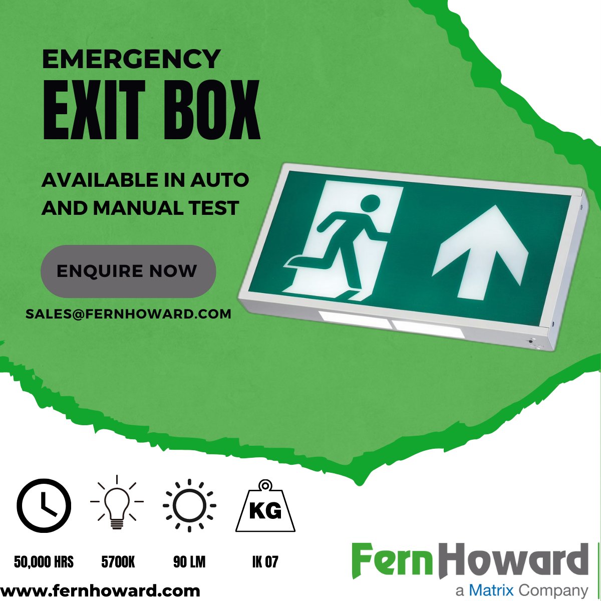 🔆 Stay Safe with Reliable Emergency Lighting Product! 🔆 

 ✔️ IK07 
✔️ Max. viewing distance of 34m  
✔️ 90 lm    
✔️ Manual or self-test.  
✔️ LED lifetime of 50,000 hours 

Don't compromise on safety - Light up your space with our reliable emergency lighting product today! 💡