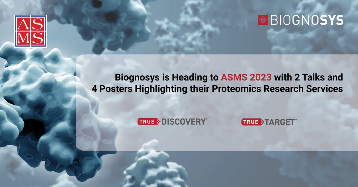 biognosys's tweet photo. Next week, we will be at #ASMS2023 with 2 oral presentations and 4 scientific posters highlighting our #proteomics research services #TrueDiscovery and #TrueTarget. Discover the abstracts here: https://t.co/EBZwc2o6cf https://t.co/HsdrEKuIDg