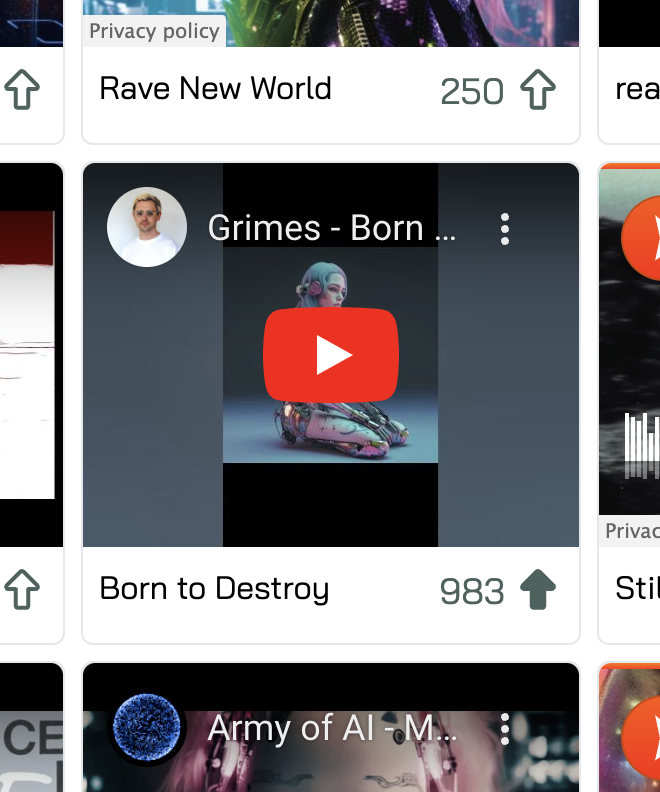 maxweisel's tweet image. Just checked and our song is at #3!! Keep going! Competition ends tomorrow at midnight! 

app.uberduck.ai/grimes/finalis… @Grimezsz  #uberduck #uberduckai