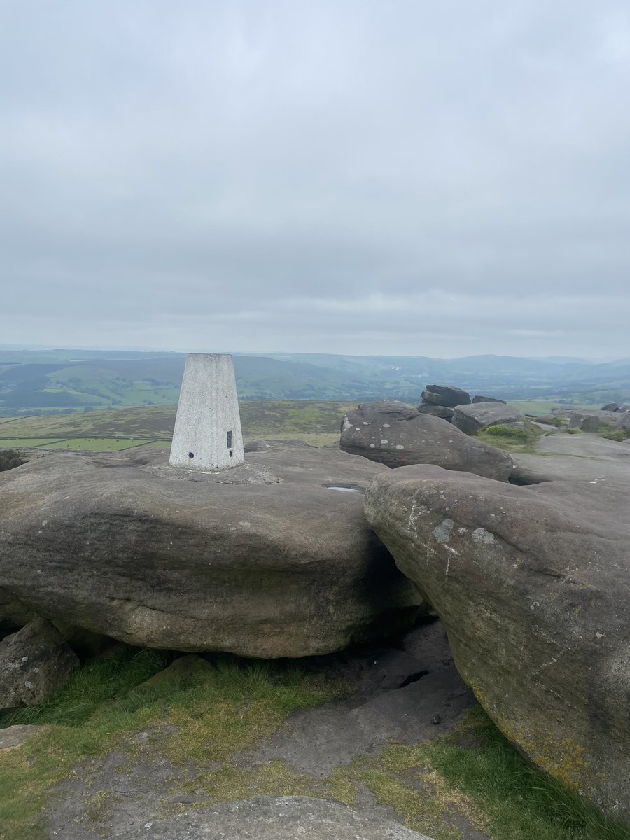 peakrunner47's tweet image. Two trig @TrigThursday from a fresh time out this morning ,chilly and breezy on the tops of Stanage and High Neb #Timeout #Freshair #Trigpoints