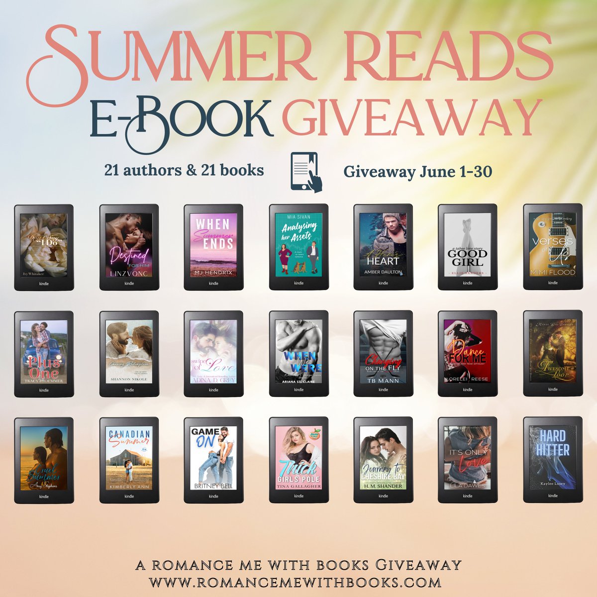Giveaway To enter go to romancemewithbooks.com/summer-reads-g… 5 winners! Steamy Contemporary romances! Enter by June 30th, 2023. 18+  Connect with authors and RMWB newsletters. #bookishgiveaway #contemporaryromance contemporaryromancereads #morebooksplease #romancereader The Twesome Loop