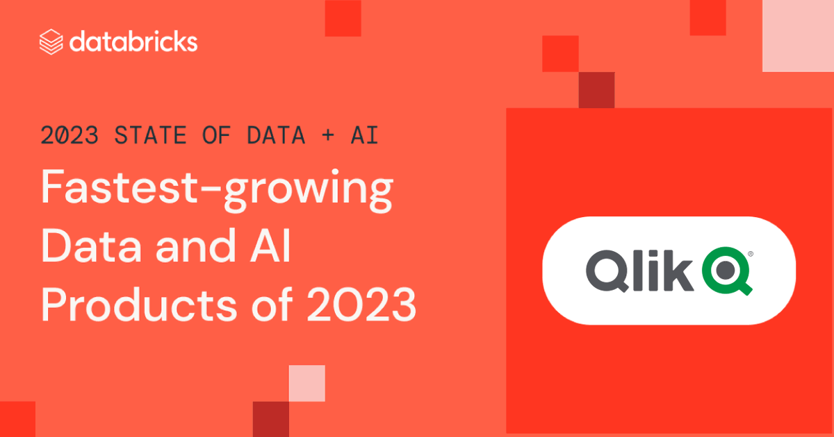 qlik's tweet photo. We're proud to be one of the fastest-growing Data and AI Products in the @Databricks #StateofDataAI report! 🥳
See the patterns and trends in data and AI adoption from more than 9,000 global Databricks customers and more on why we were included ➡️ https://t.co/OR66ZikbIQ https://t.co/VKJLtLqqHF