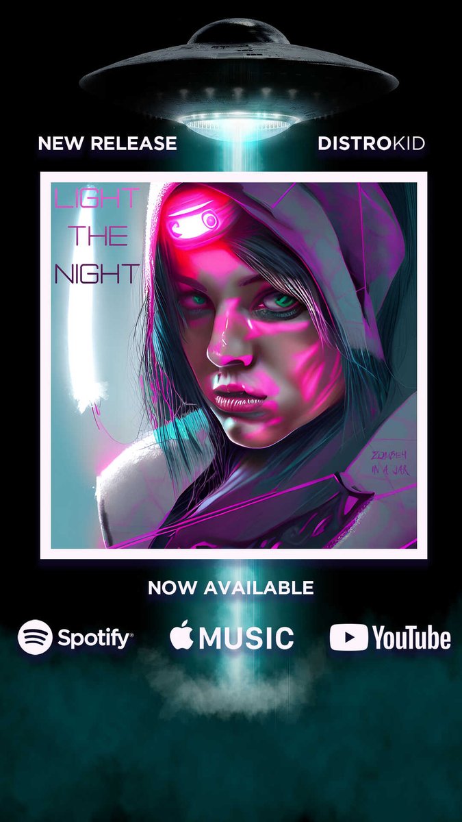Light up your night (or day) with our song, Light the Night! You can find it and other music by Zombeh in a Jar on Apple Music, Spotify, and Youtube, and under Devious eye on Youtube Music! 
distrokid.com/hyperfollow/zo…
#LightTheNight #ZombehinaJar #indiemusic