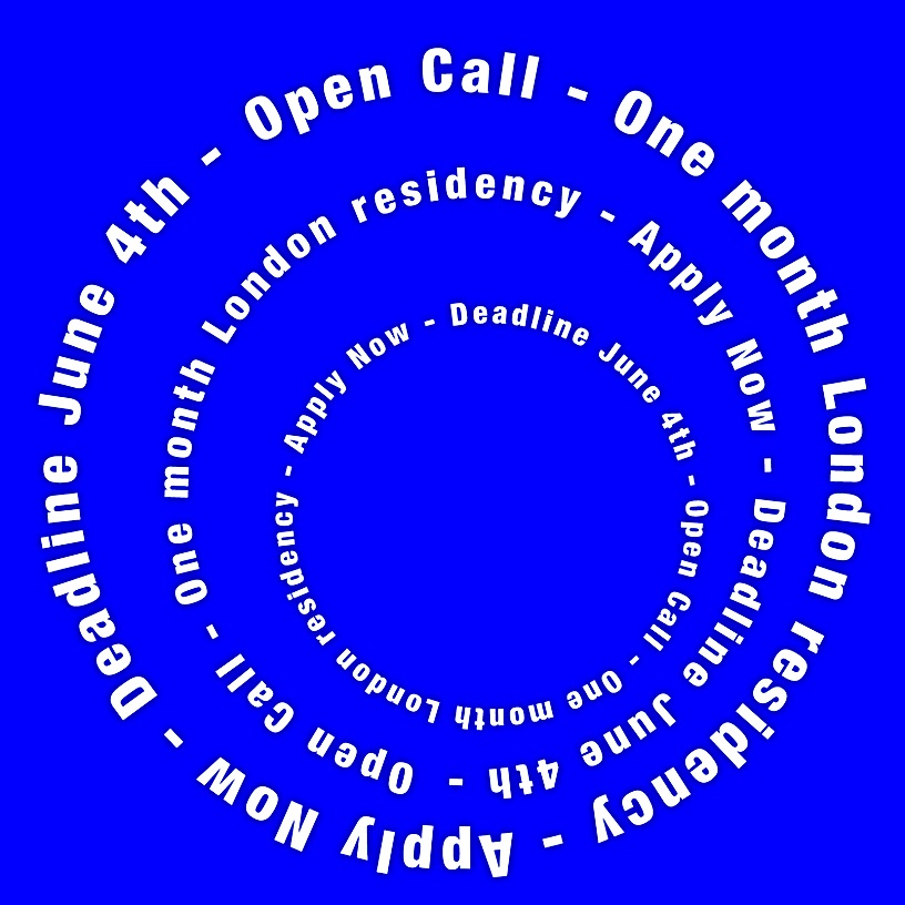 Open Call for artists from our friends at 11:11: 

11:11’s London Residency is a one-month residency set in founders Alex Bell and Giulia Shah’s home in London  

Deadline: 4 June  

More info:  

residencyeleveneleven.co.uk/whats-on