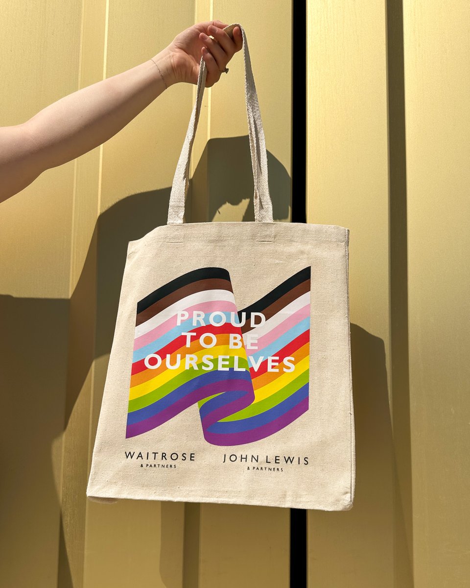 Happy #PrideMonth 🌈 This year 10% of sales from this tote bag will be donated to the John Lewis Foundation ❤️ Contributing towards grants for organisations which support young LGBTQIA+ people access education, skills and employment. jland.partners/ProudToBeOurse…