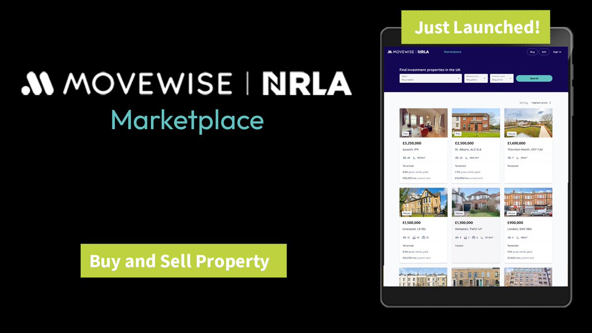 Movewise (@movewiseprop) on Twitter photo The Movewise/<a href="/NRLAssociation/">NRLA - National Residential Landlords Association</a> Marketplace is live!
Created just for #landlords to buy and sell #property, this new platform puts buy-to-let at your fingertips. Find your next investment, or market directly to Britain's biggest landlord community.
hubs.li/Q01RXG7n0 The Movewise/<a href="/NRLAssociation/">NRLA - National Residential Landlords Association</a> Marketplace is live!
Created just for #landlords to buy and sell #property, this new platform puts buy-to-let at your fingertips. Find your next investment, or market directly to Britain's biggest landlord community.
hubs.li/Q01RXG7n0