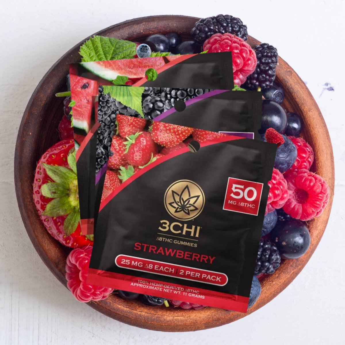 3CHIcanna's tweet photo. Bursting with Berry Bliss: Savor the Gummy Goodness! #3chi #3chigummies #d8gummies https://t.co/gPxjYr1S6k