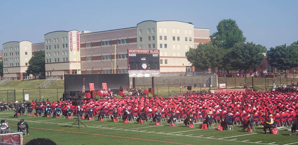 MD Lt Governor Aruna Miller shares inspiring words w #Blazers2023 #MCPSGrad. Her story as an immigrant on the 1st day of US school, making connections campaigning- be compassionate, bridge divides, say yes to challenges. Be kind.
