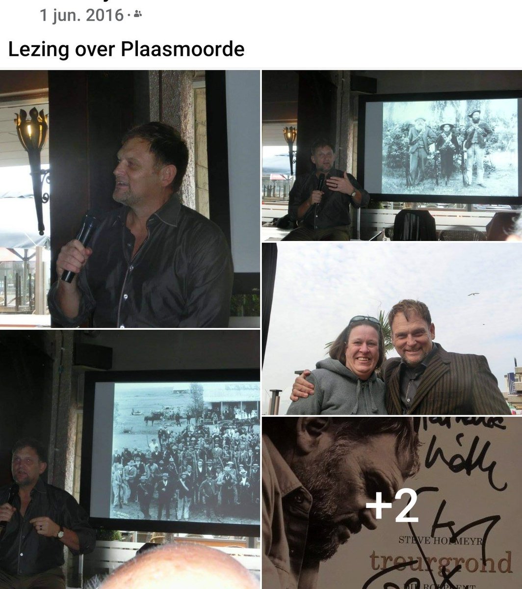 StopPlaasmoorde's tweet image. Herinnering op FB 🤗
Mijn allereerste ontmoeting met @steve_hofmeyr in 2016.
#PROEF #Scheveningen #Treurgrond #Plaasmoorde 
Helaas zijn de opnames verwijderd van youtube.