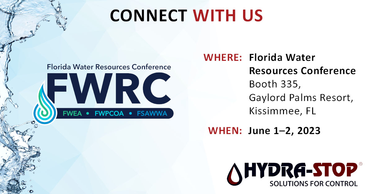 HydraStop's tweet photo. We're at the Florida Water Resources Conference today and tomorrow (June 1-2). Find us at Booth 335, and let's talk valve insertion!
#FWRC #WaterEvent #InstaValve #HydraStop #FWEA #FWPCOA #FSAWWA https://t.co/KxGlUeKE1E