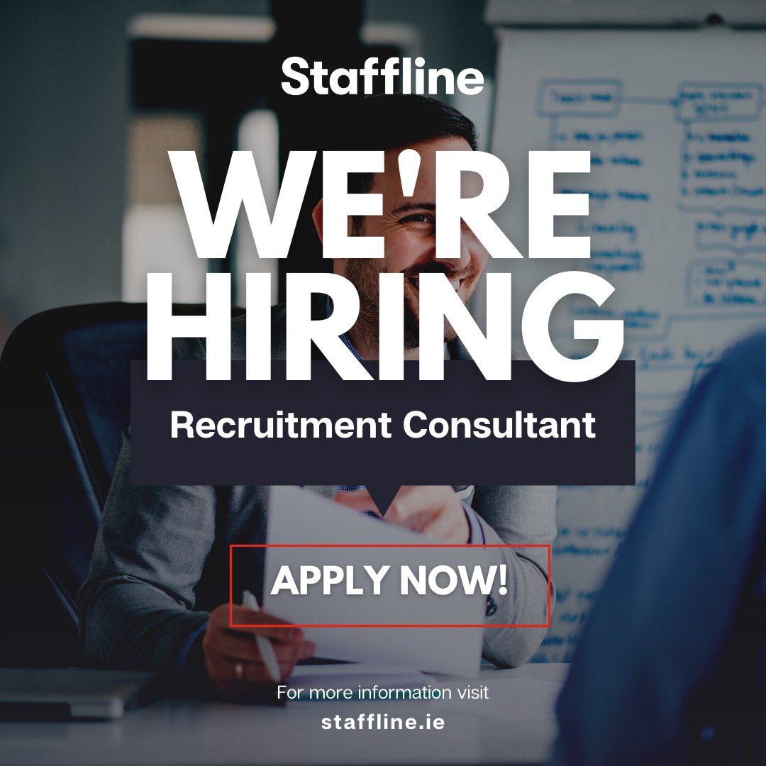 Do you want to join a multi-award winning agency whose focus is finding the best in people? We have an exciting opportunity for a Recruitment Consultant to join our award winning team in Cork. If you are interested, please apply via the link: 📲staffline.ie/job/recruitmen…