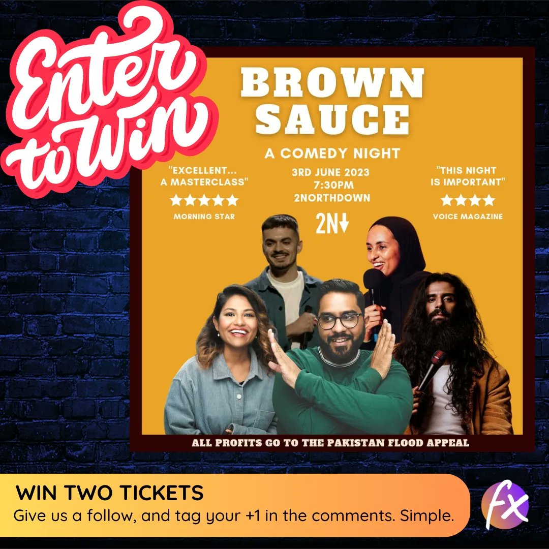 #WIN 2x tickets to @Brownsaucehaha Comedy Night this Sat 3rd June. Head over to Instagram.com/asianfx to enter!

T&Cs at asianfxlive.co.uk 

#comedynight #London #representationmatters #diversity