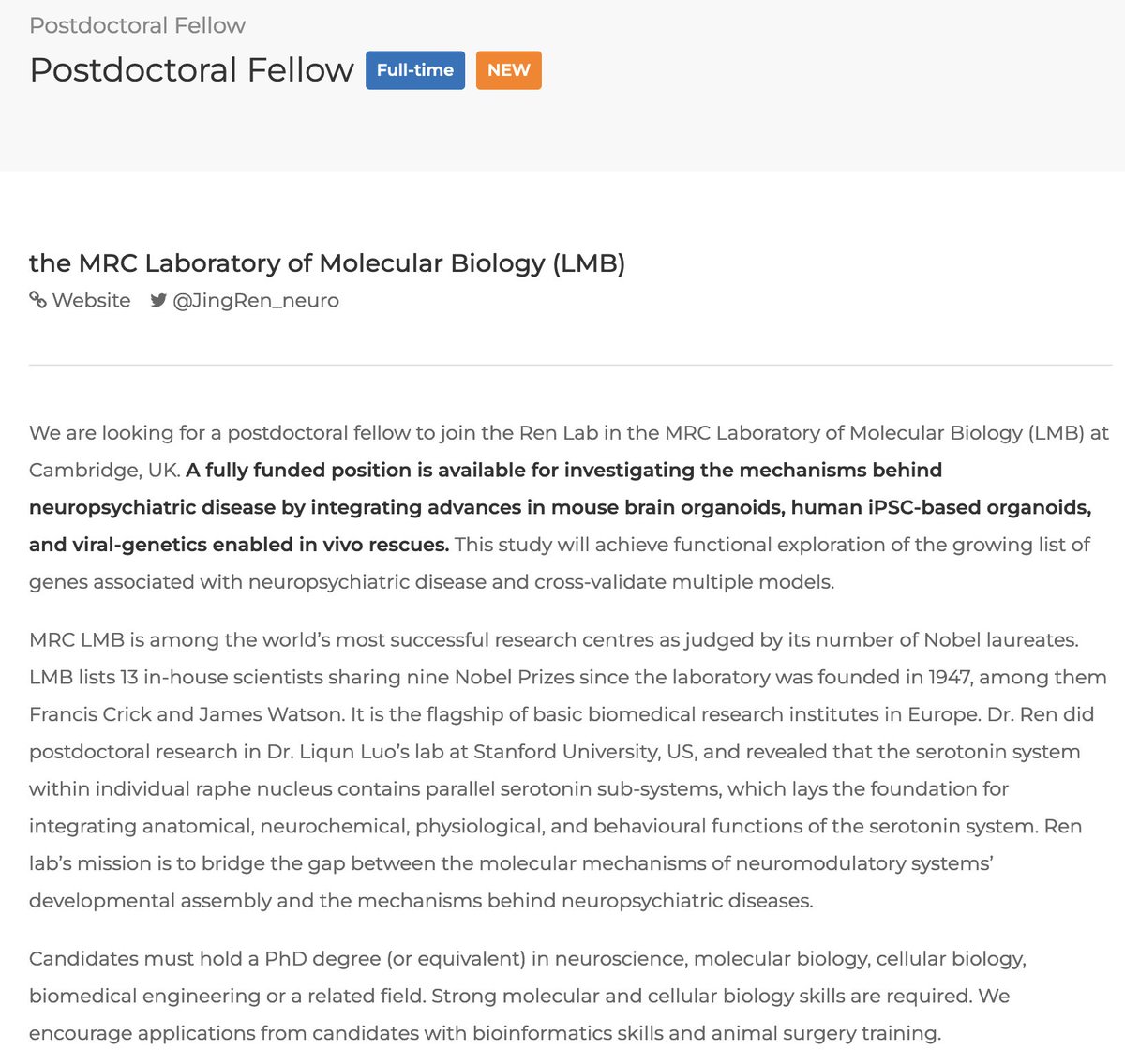 We have a new opening for Postdoc Fellow!!!!! Come and join us! jobrxiv.org/job/the-mrc-la…