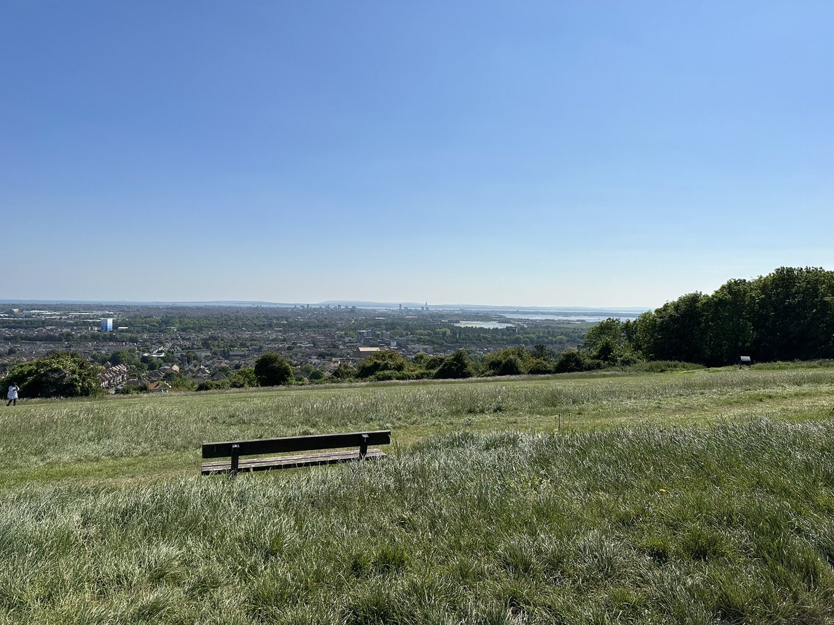 Looking out over Portsmouth from the bluffs <a href="/PortsdownHill/">Portsdown Hill</a>