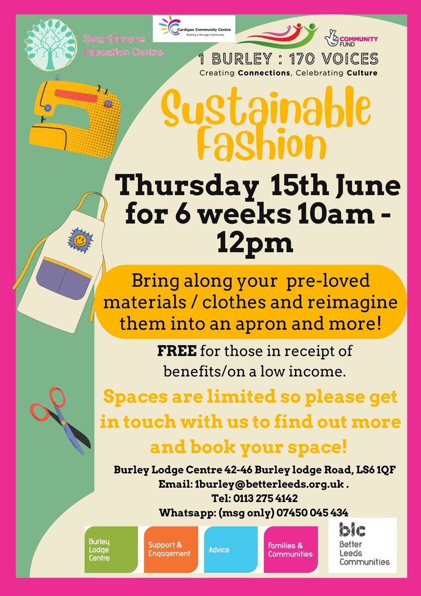 Sustainable Fashion: In Burley from 15th June: @kiralumb @InspireNorthUK @commlinksnorth @nhsleeds