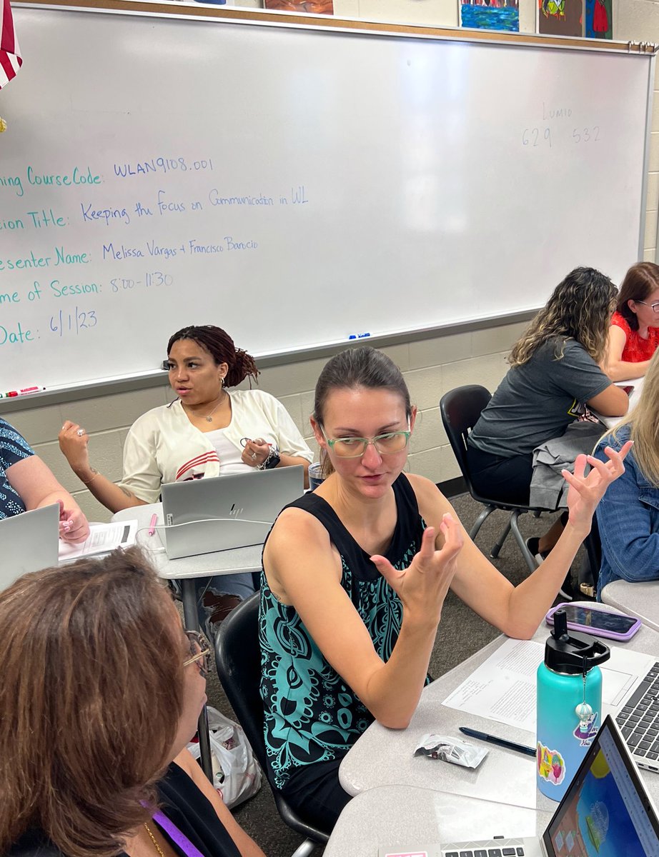 RGAPMobileLive's tweet photo. 🚨Professional Development Alert🚨: Jennifer Baker (RPHS American Sign Language) is #AllHand in Her Explanation of Taking A Non-Communicative Task &amp; Tweaking It To Make It Communicative! @RPHS_World @ProfeBrachoHill @FBISD_MSD @RPHS_Panthers @FBISDWorldLang @FortBendISD https://t.co/oQRqSNPPwB